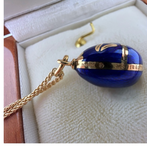 Authentic Faberge Egg 18K Ruby And Diamond Necklace - Picture 4 of 9